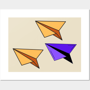 Paper airplane Posters and Art